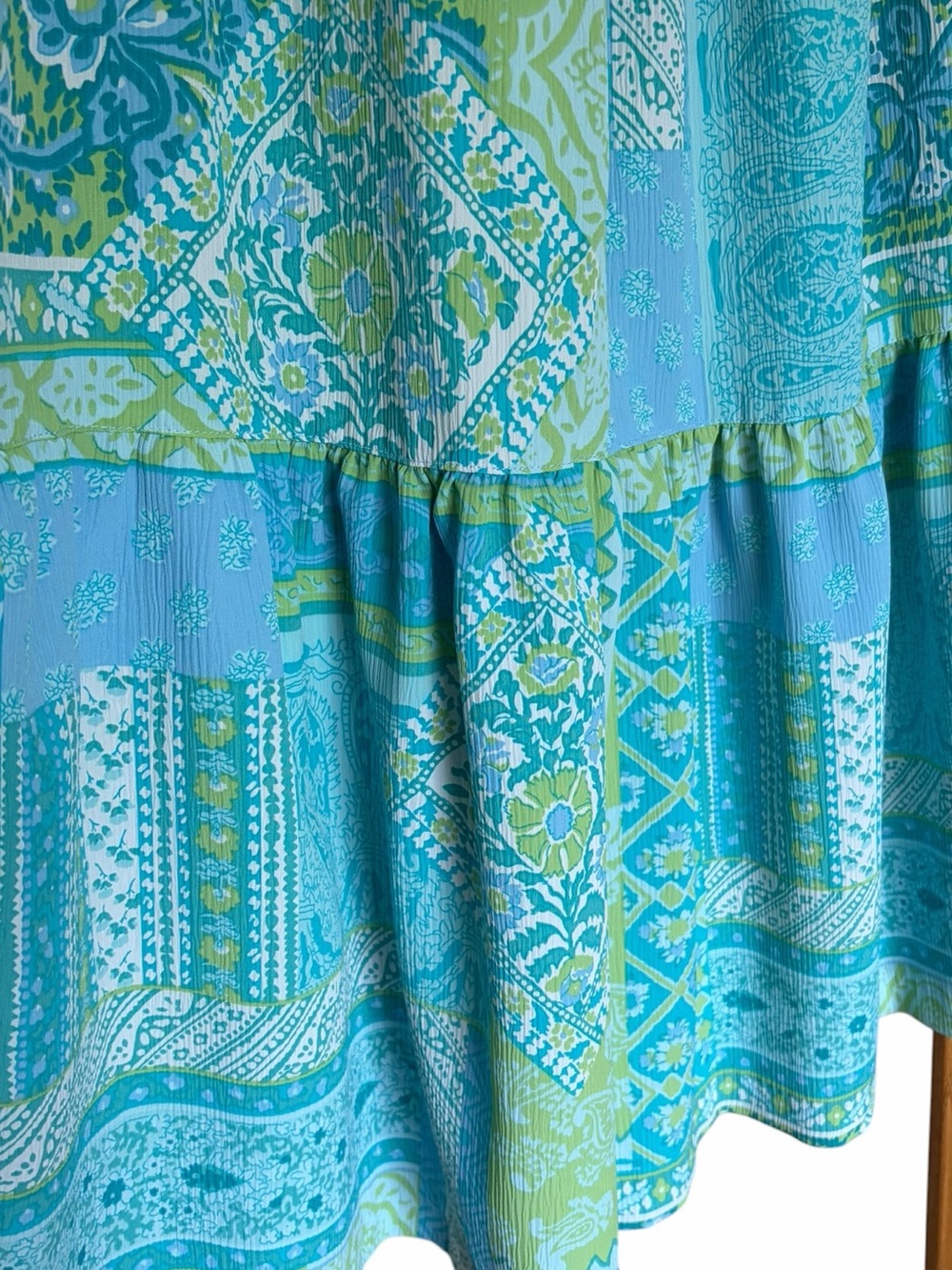 Cottagecore VTG Patchwork Maxi Skirt - Picture 3 of 5